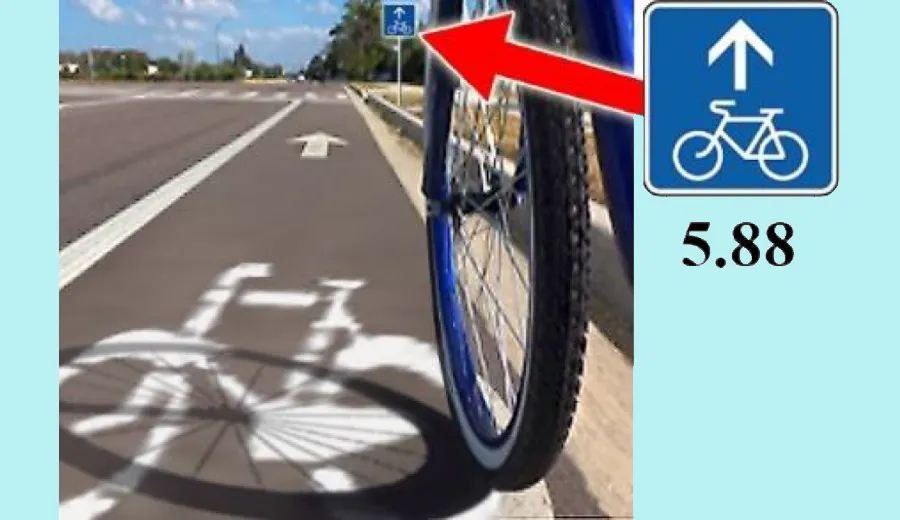 Смуга, призначена для руху на велосипедах у межах проїзної частини вулиці та/або дороги, яка позначена дорожнім знаком 5.88 та відповідною горизонтальною дорожньою розміткою це: