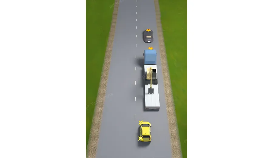 Чи дозволено водієві виконати обгін транспортних засобів, що рухаються з увімкненими проблисковими маячками оранжевого кольору?
