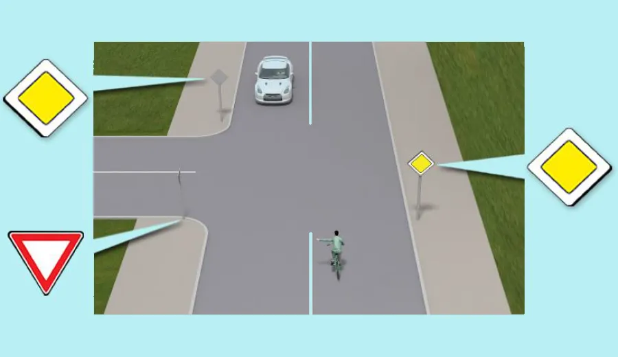 Як велосипедист, що повертає ліворуч, проїде дане перехрестя?