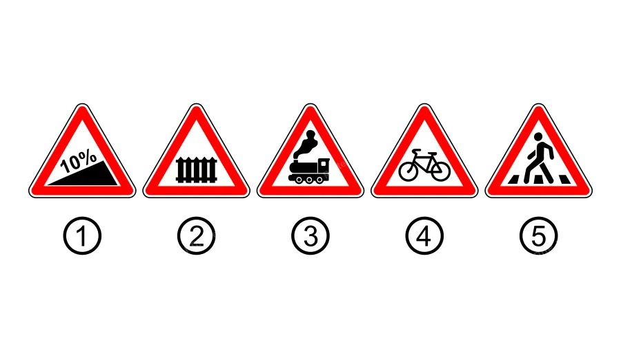 Який із зображених знаків може бути встановлено безпосередньо перед небезпечною ділянкою дороги?