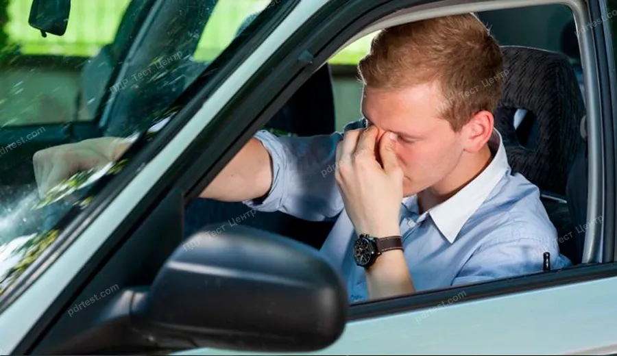 Сідаючи в автомобіль, Ви раптом відчули запаморочення та сильну втому. Дорога до місця призначення займе не більше 10 хв. Ви: