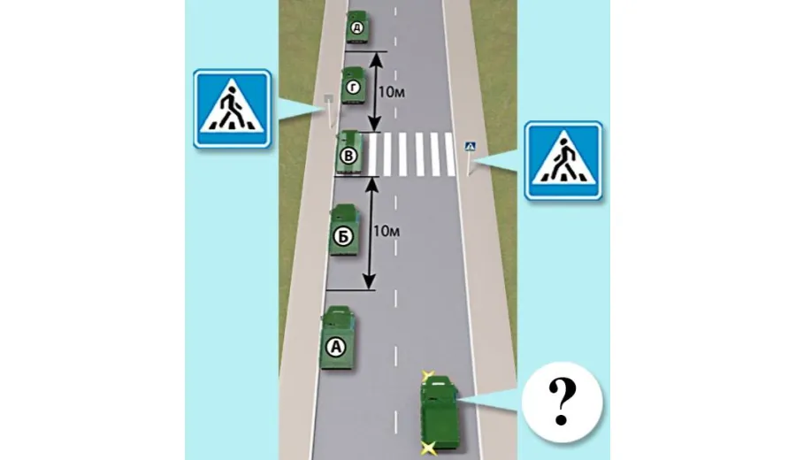 На якому з місць водієві вантажного автомобіля дозволено виконати завантаження (розвантаження) вантажу, якщо дорога має по одній смузі для руху в кожному напрямку?