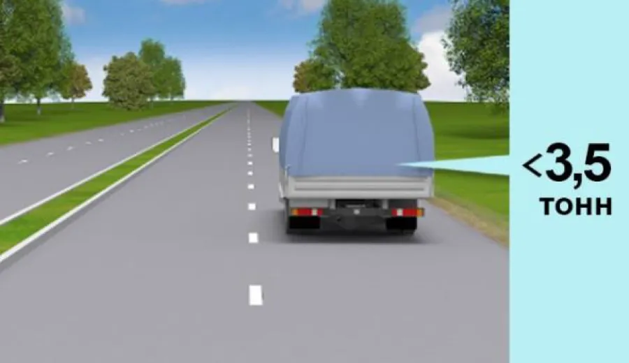 З якою максимальною швидкістю допускається рух вантажних автомобілів з дозволеною максимальною масою менш ніж 3,5 т на дорогах з окремими проїзними частинами?